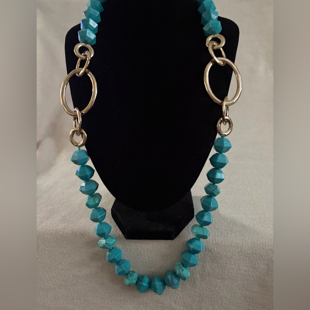 NRQ Faux Turquoise Bead Statement Necklace - Women's Jewelry